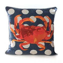 Crab Outdoor Accent Pillow